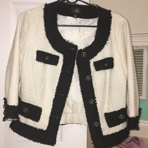 Lightly worn Kate Spade Black and white Jacket